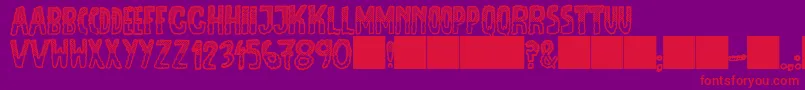 JmhEscamasBlackTop Font – Red Fonts on Purple Background