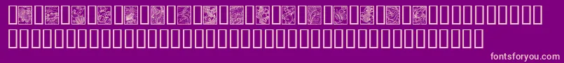 Sealife-Schriftart – Rosa Schriften auf violettem Hintergrund