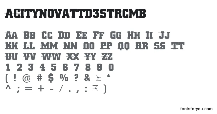 Police ACitynovattd3strcmb - Alphabet, Chiffres, Caractères Spéciaux