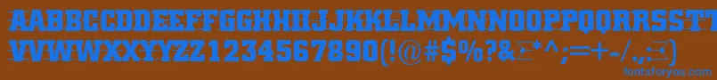 ACitynovattd3strcmb Font – Blue Fonts on Brown Background