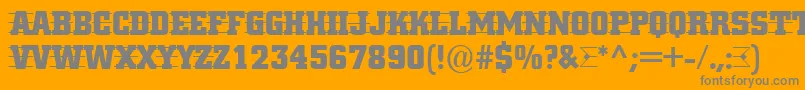 ACitynovattd3strcmb Font – Gray Fonts on Orange Background