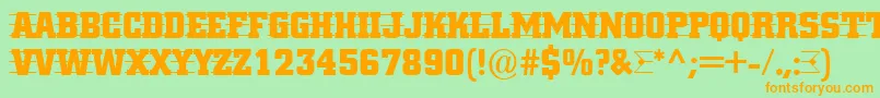 ACitynovattd3strcmb Font – Orange Fonts on Green Background