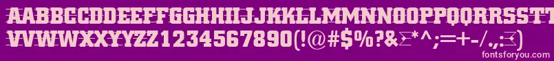 ACitynovattd3strcmb Font – Pink Fonts on Purple Background