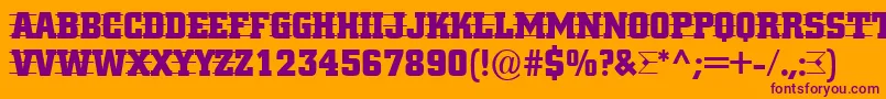 ACitynovattd3strcmb Font – Purple Fonts on Orange Background