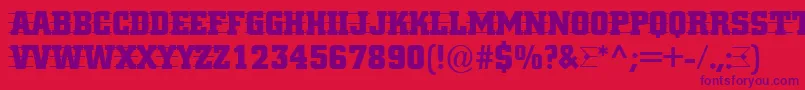 ACitynovattd3strcmb Font – Purple Fonts on Red Background