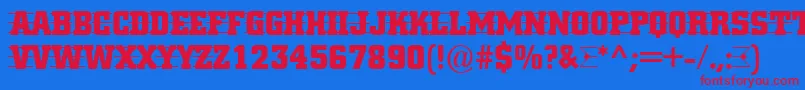 ACitynovattd3strcmb Font – Red Fonts on Blue Background