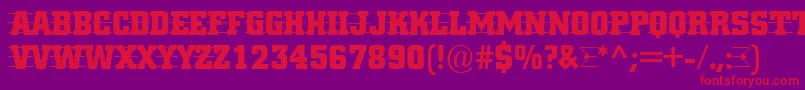 ACitynovattd3strcmb Font – Red Fonts on Purple Background