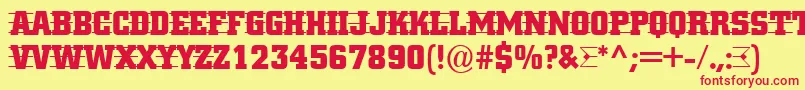 ACitynovattd3strcmb Font – Red Fonts on Yellow Background