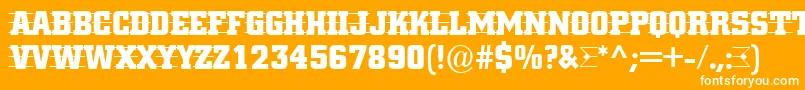 ACitynovattd3strcmb Font – White Fonts on Orange Background