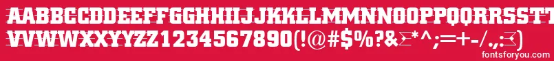 ACitynovattd3strcmb Font – White Fonts on Red Background