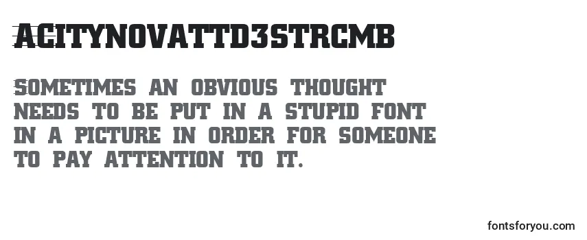 Schriftart ACitynovattd3strcmb