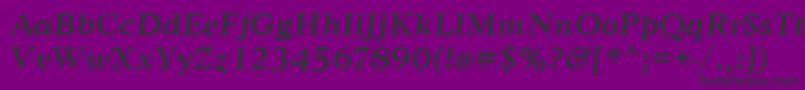 GoudytmedItalic Font – Black Fonts on Purple Background