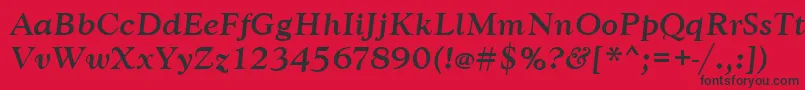 GoudytmedItalic Font – Black Fonts on Red Background