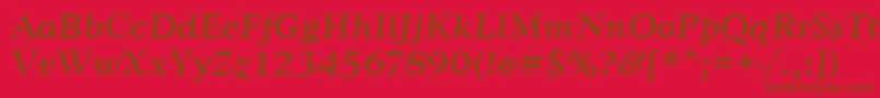 GoudytmedItalic Font – Brown Fonts on Red Background