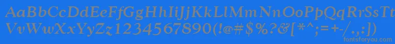 Шрифт GoudytmedItalic – серые шрифты на синем фоне