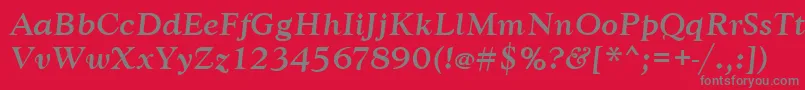 GoudytmedItalic Font – Gray Fonts on Red Background