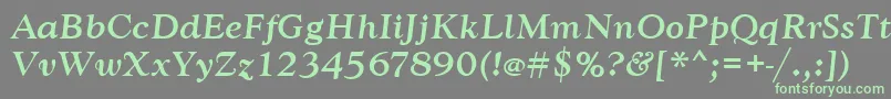 GoudytmedItalic Font – Green Fonts on Gray Background
