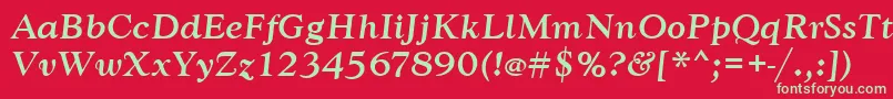 GoudytmedItalic Font – Green Fonts on Red Background