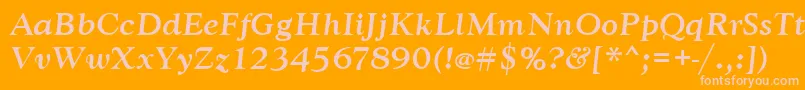 GoudytmedItalic Font – Pink Fonts on Orange Background