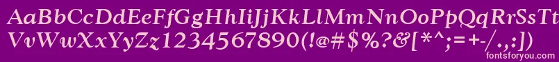 GoudytmedItalic Font – Pink Fonts on Purple Background