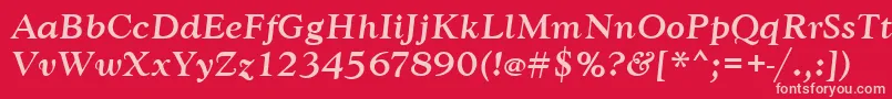 GoudytmedItalic Font – Pink Fonts on Red Background
