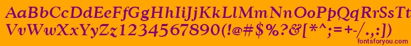 GoudytmedItalic Font – Purple Fonts on Orange Background