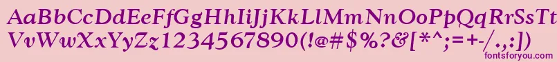 GoudytmedItalic Font – Purple Fonts on Pink Background