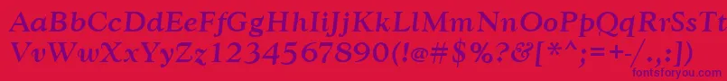 GoudytmedItalic Font – Purple Fonts on Red Background