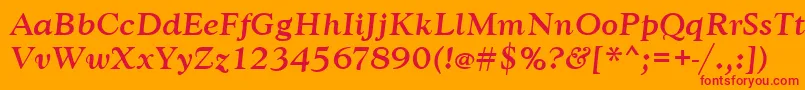 GoudytmedItalic Font – Red Fonts on Orange Background