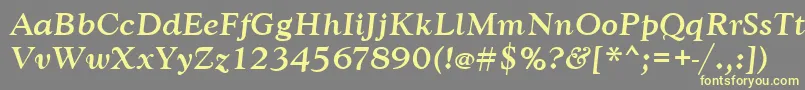 GoudytmedItalic Font – Yellow Fonts on Gray Background