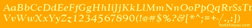 GoudytmedItalic Font – Yellow Fonts on Orange Background