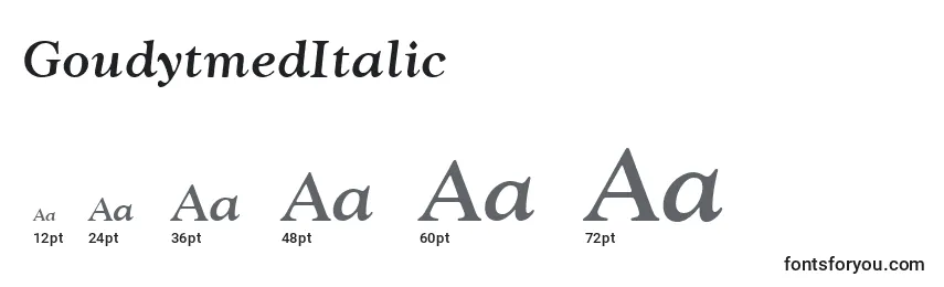 GoudytmedItalic Font Sizes