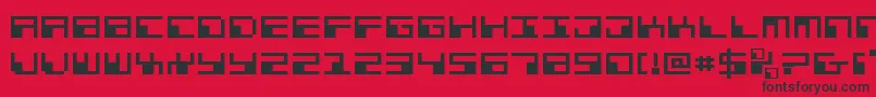 Phaserbanke Font – Black Fonts on Red Background
