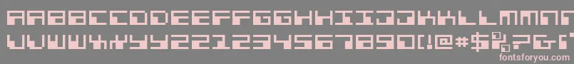 Phaserbanke Font – Pink Fonts on Gray Background