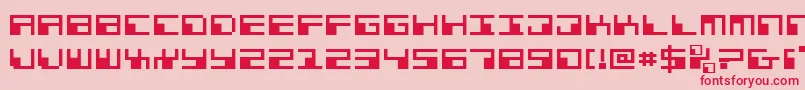 Phaserbanke Font – Red Fonts on Pink Background