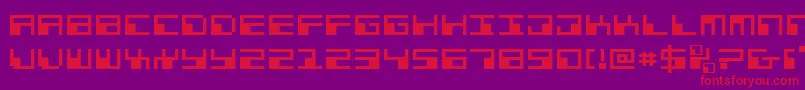 Phaserbanke Font – Red Fonts on Purple Background