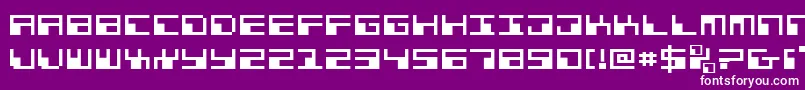Phaserbanke Font – White Fonts on Purple Background