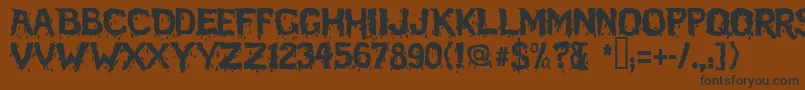 Bloodfeast Font – Black Fonts on Brown Background