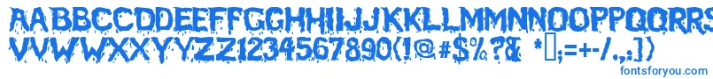 Bloodfeast Font – Blue Fonts on White Background