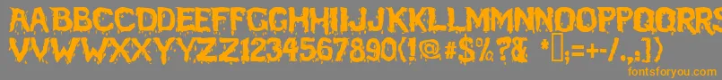 Bloodfeast Font – Orange Fonts on Gray Background