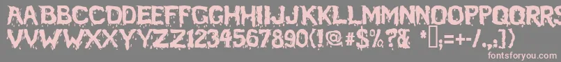 Bloodfeast Font – Pink Fonts on Gray Background