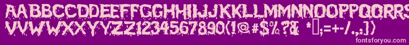 Bloodfeast Font – Pink Fonts on Purple Background