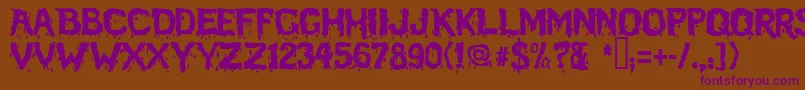 Bloodfeast Font – Purple Fonts on Brown Background