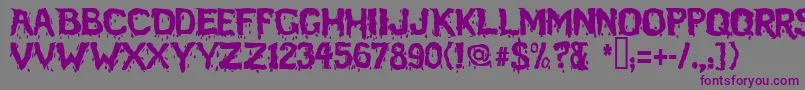 Bloodfeast Font – Purple Fonts on Gray Background