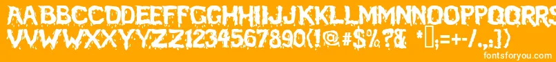 Bloodfeast Font – White Fonts on Orange Background