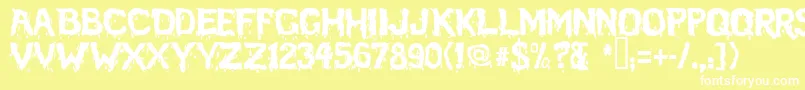 Bloodfeast Font – White Fonts on Yellow Background