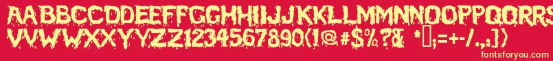 Bloodfeast Font – Yellow Fonts on Red Background