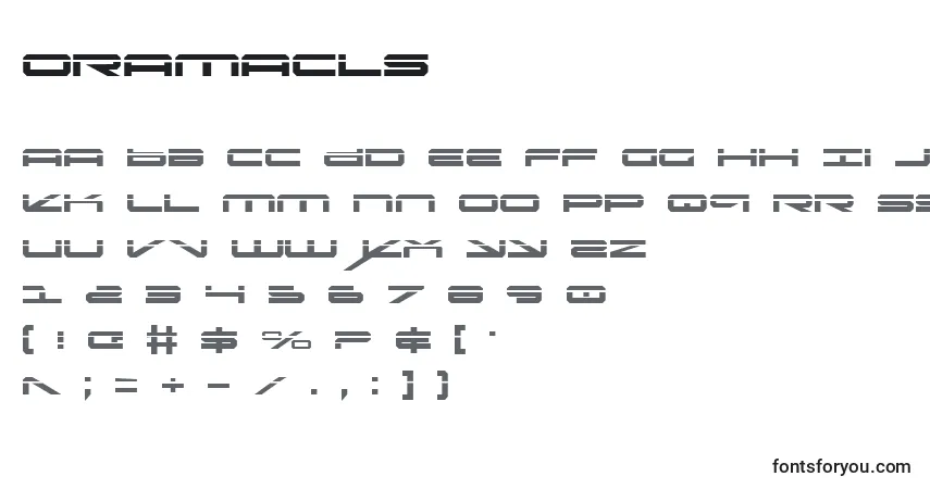 Oramacls Font – alphabet, numbers, special characters