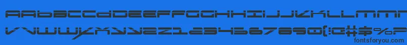 Oramacls Font – Black Fonts on Blue Background