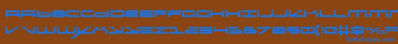 Oramacls Font – Blue Fonts on Brown Background